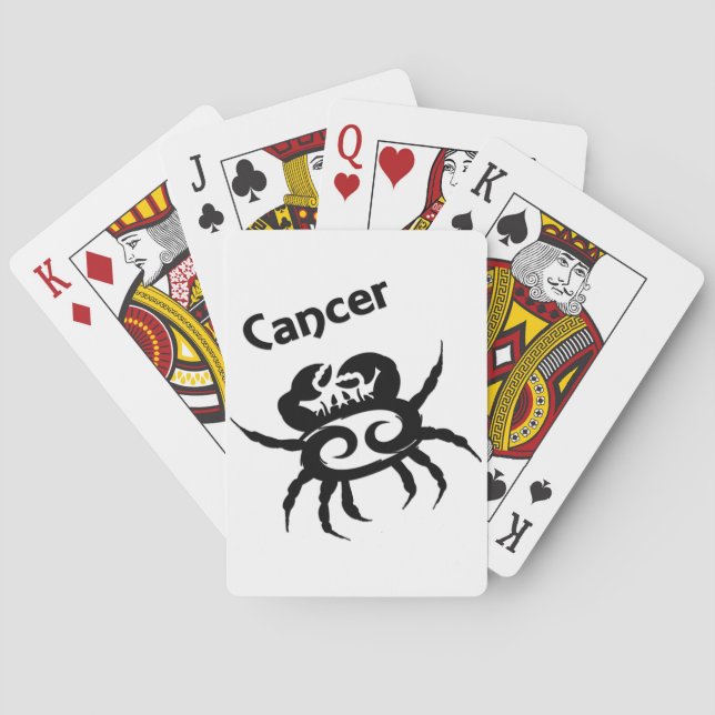 Symbol och tecken på cancerzodiak casinokort (Baksidan)