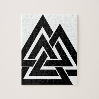 Symbol Odin för skydd för Valknut Viking Norse Pussel
