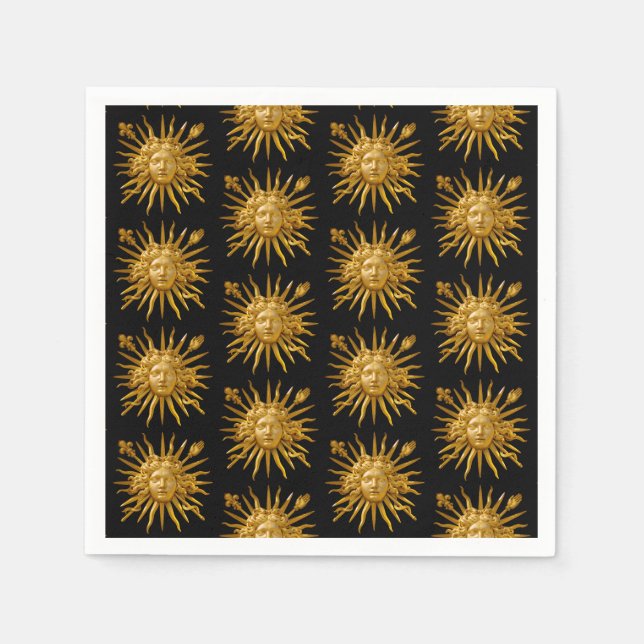 Symbol of Louis XIV the Sun King Pappersservett (Framsidan)