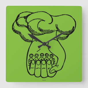 Symbol: Prästen räcker Fyrkantig Klocka