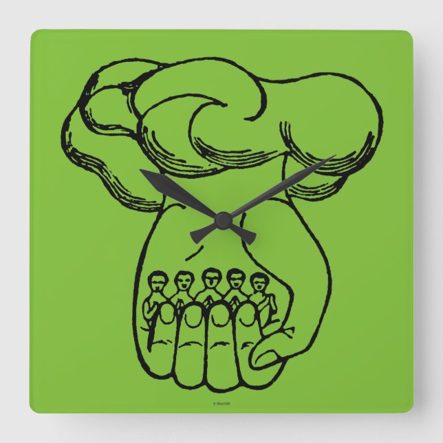 Symbol: Prästen räcker Fyrkantig Klocka (Framsida)