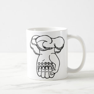 Symbol: Prästen räcker Kaffemugg