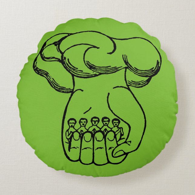 Symbol: Prästen räcker Rund Kudde (Framsidan)