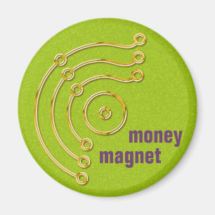 Symbol RUNA/GULD, pengar, magnet, grönt Magnet
