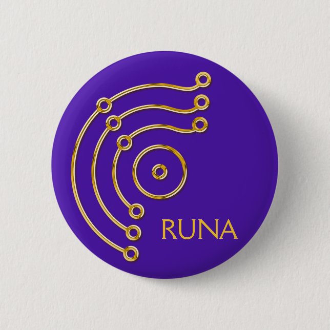Symbol RUNA / GULD, RUNA violet Knapp (Framsida)