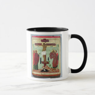 Symbol som visar crucifixionen med oskulden mugg