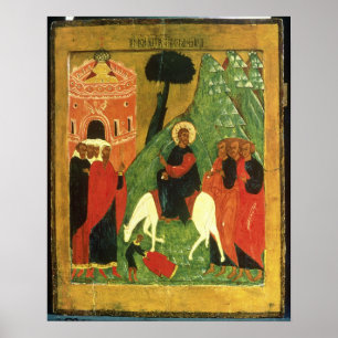 Symbol som visar Kristus tillträde in i Jerusalem Poster
