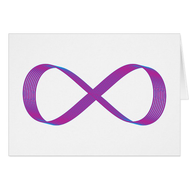 Symbol Unendlichkeit infinity Hälsningskort (Framsidan Horizontal)