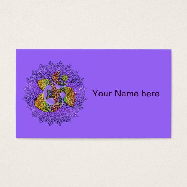 Symbol Universal OM/AUM - Ornament Visitkort (Framsidan)