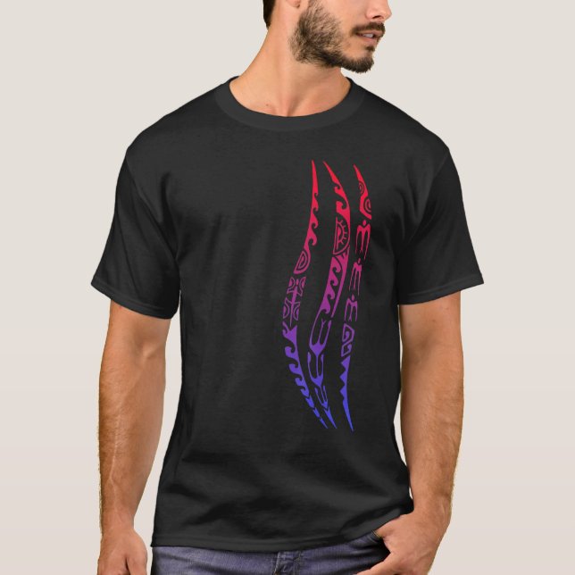 Symbol Vågar Mönster Culture Maori Tribal New Zeal T Shirt (Framsida)