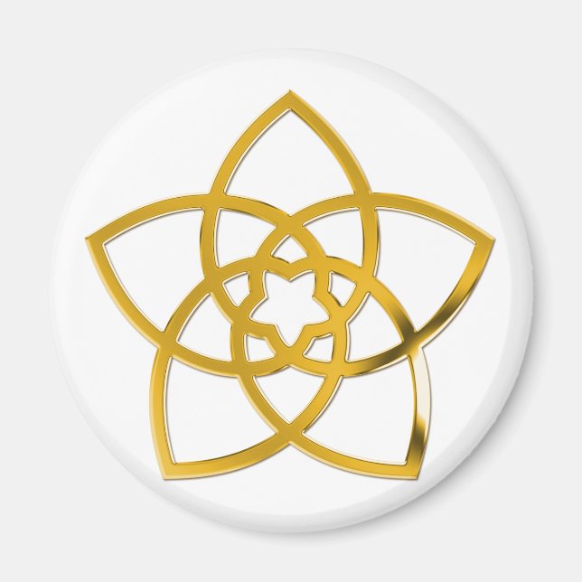 Symbol Venus Flower / GULD Magnet (Framsidan)