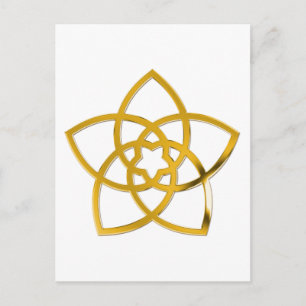 Symbol Venus Flower / GULD Vykort