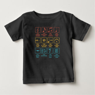 Symboldefinition för musik noter t shirt