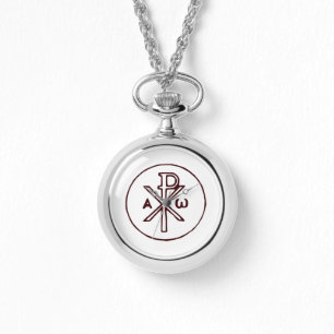 Symbolen Chi-Rho Christogram Armbandsur
