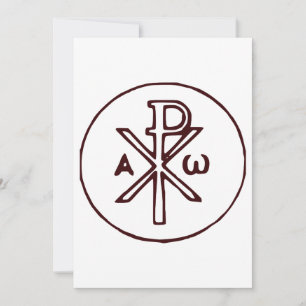 Symbolen Chi-Rho Christogram Inbjudningar