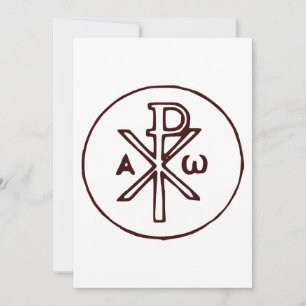 Symbolen Chi-Rho Christogram Julkort