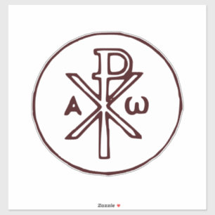Symbolen Chi-Rho Christogram Klistermärken