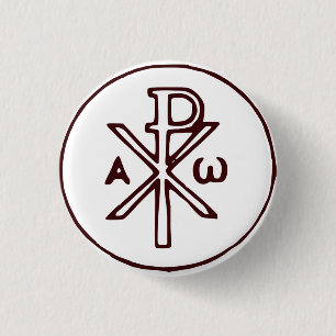 Symbolen Chi-Rho Christogram Knapp