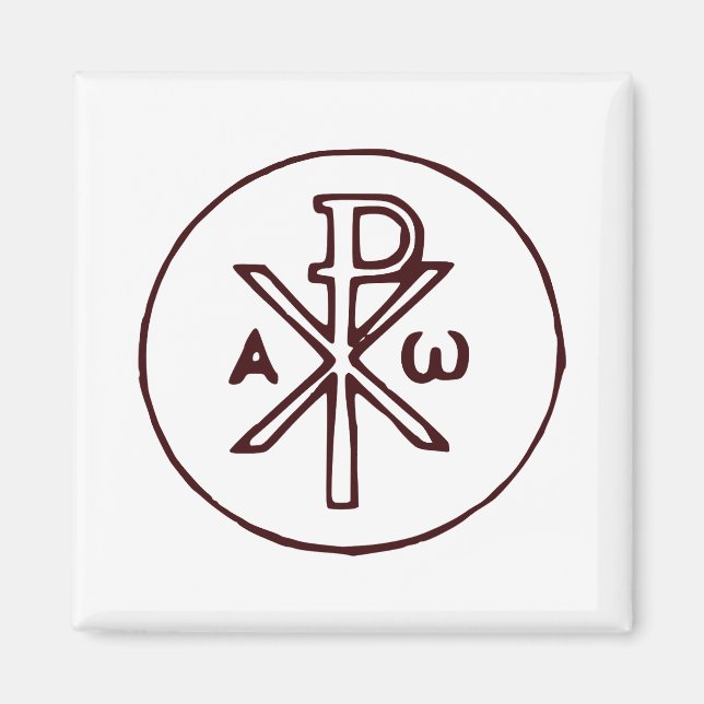 Symbolen Chi-Rho Christogram Magnet (Framsidan)