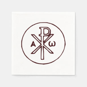 Symbolen Chi-Rho Christogram Pappersservett