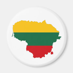 symbolen för lithuitanska land flagga-kartan magnet