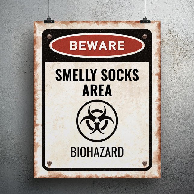 Symbolen för mjuka sockor med biofarosikon poster (Skapare uppladdad)