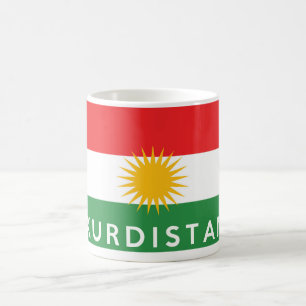 Symbolen namn för kurdistan land flagga kaffemugg
