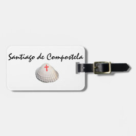 Symbolen Santiago de Compostela snäcka & red kor Bagagebricka