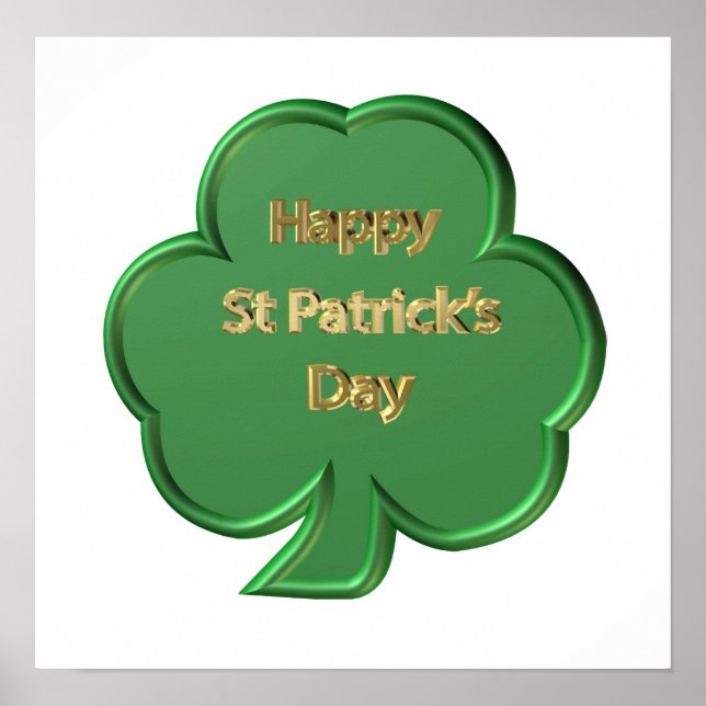 Symbolen St. Patrick Day Poster (Framsidan)
