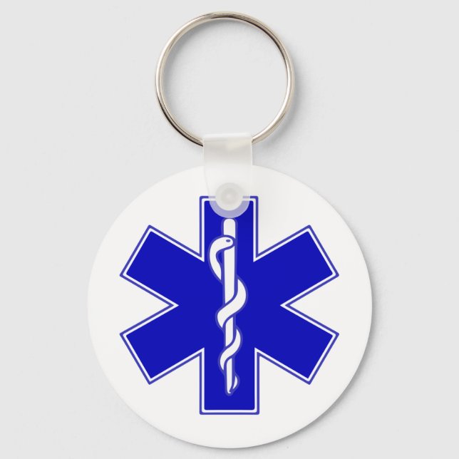 Symbolen Star of Life Nyckelring (Framsida)