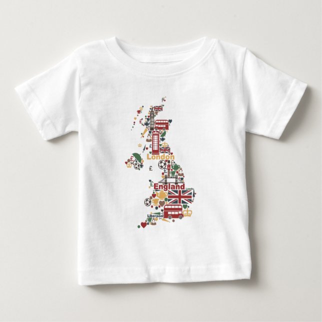 Symboler av den England kartan Tröja (Framsida)
