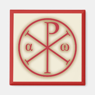Symboler av den Jesus Kristus: Chi-Rho alfabetiska Magnet