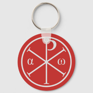 Symboler av den Jesus Kristus: Chi-Rho alfabetiska Nyckelring