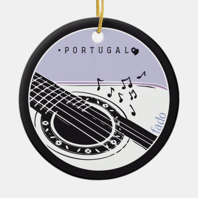 Symboler av Portugal - FADO Julgransprydnad Keramik (Framsidan)
