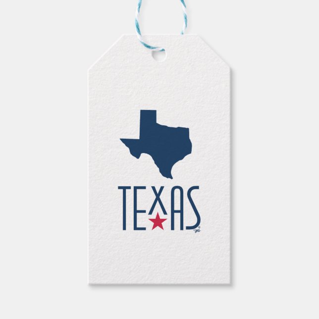 Symboler av Texas, Texas, marinblå Presentetikett (Framsidan)
