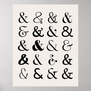 Symboler för Ampersand Poster
