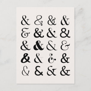 Symboler för Ampersand Vykort