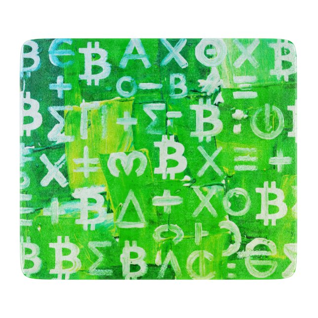Symboler för Bitcoin (Ljus vinst grön - 6) (Framsidan)
