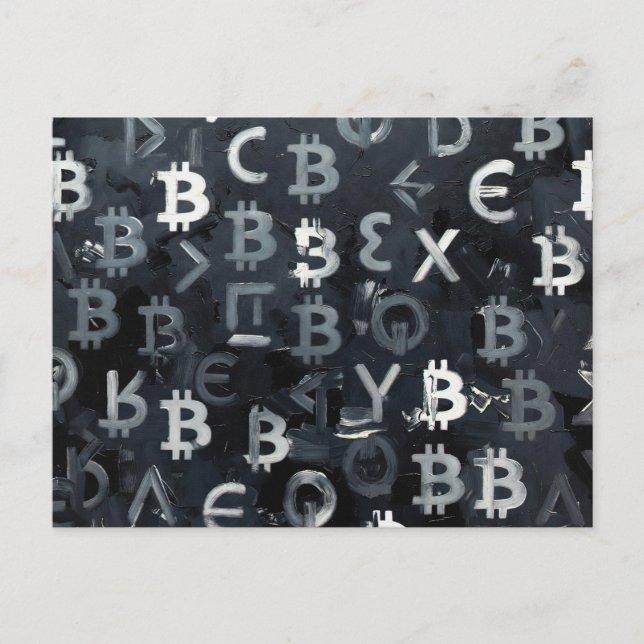 Symboler för Bitcoin (stil: 7) Vykort (Framsida)