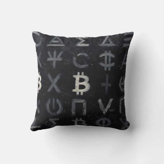 Symboler för Bitcoin (stil: E) Kudde (Baksida)