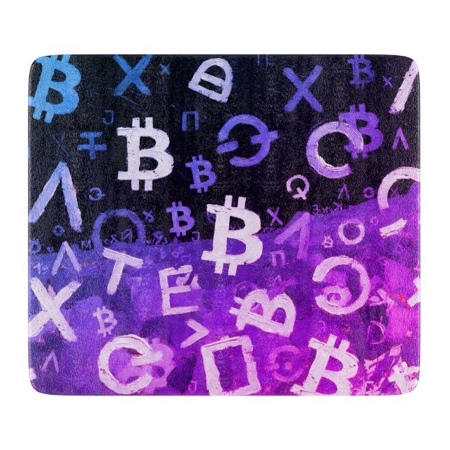 Symboler för Bitcoin (stil: Miami lila - 10) (Framsidan)