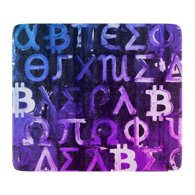 Symboler för Bitcoin (stil: Miami lila - 5) (Framsidan)