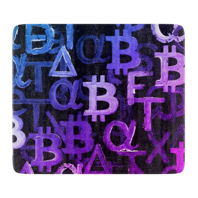 Symboler för Bitcoin (stil: Miami lila - 6) (Framsidan)