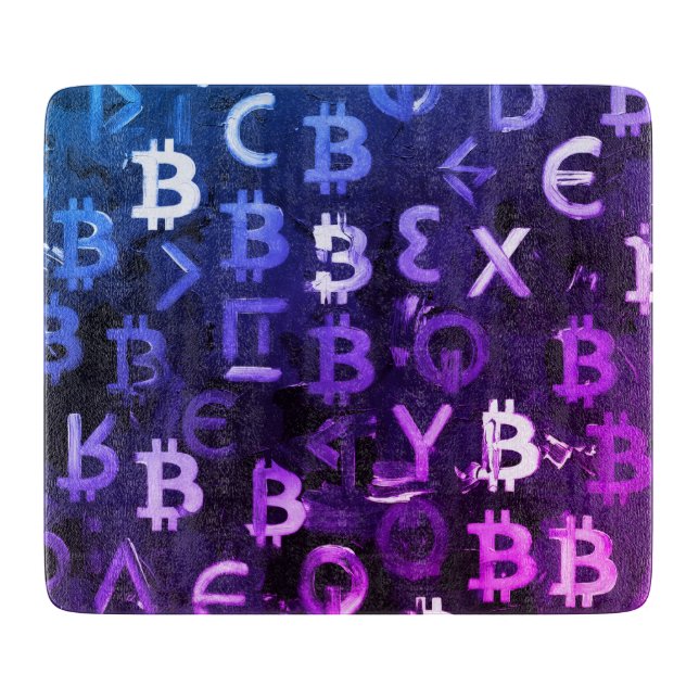 Symboler för Bitcoin (stil: Miami lila - 7) (Framsidan)