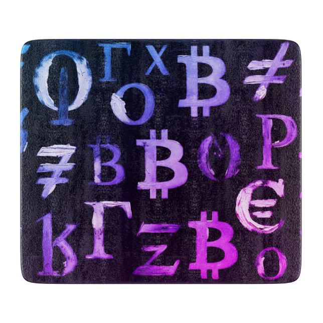 Symboler för Bitcoin (stil: Miami lila - 8) (Framsidan)