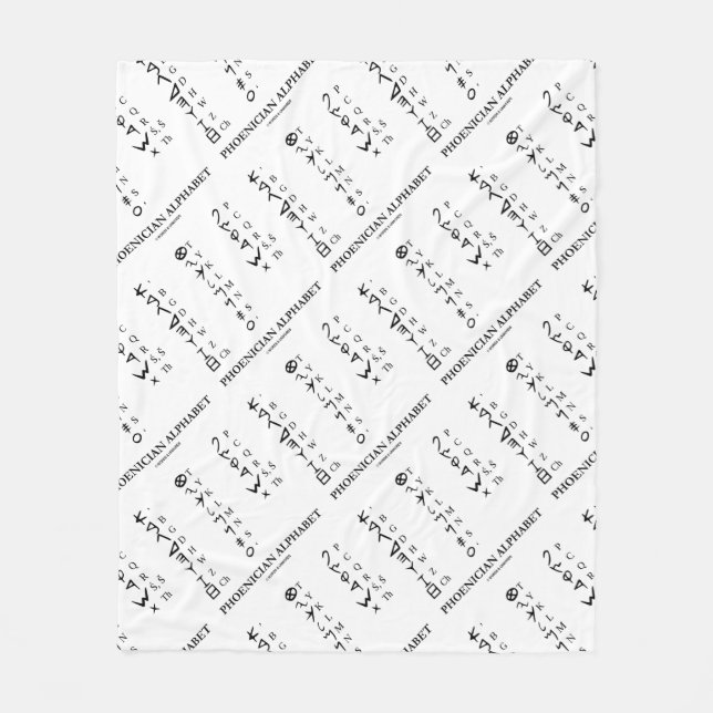Symboler för fotociska alfabet Linguistics Fleecefilt (Framsidan)