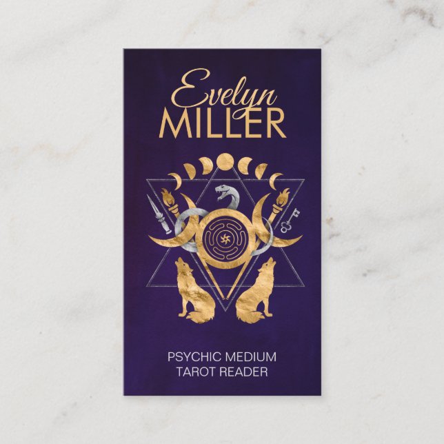 Symboler för Hecate Ornament Visitkort (Framsida)