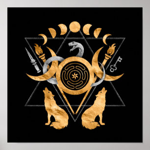 Symboler för Hecate Poster