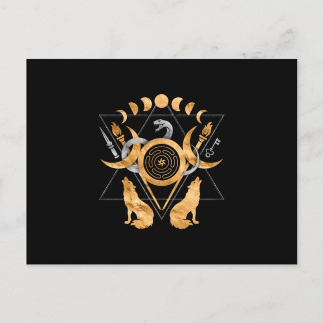 Symboler för Hekate Vykort (Framsida)