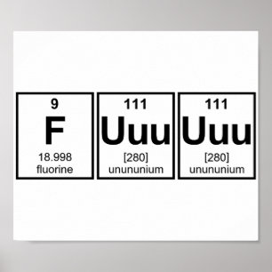 Symboler för inslag för ursinneFuuuuuu periodisk Poster